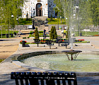 Snellmaninpuiston 50-luvulta peräisin oleva suihkuallas. Kuva: Vicente Serra/ Kuopion kaupunki